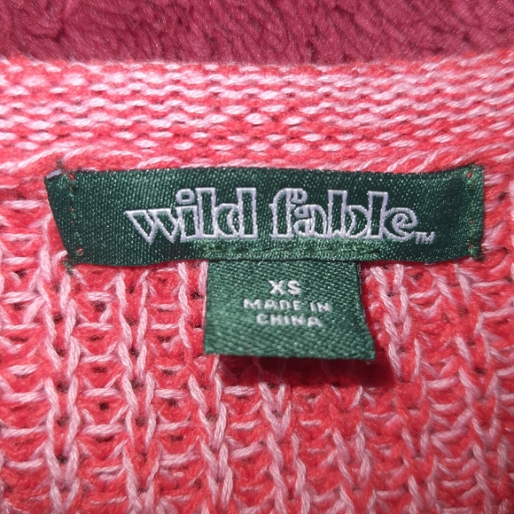 Wild Fable Womens Knit Sweater Red Pink XS - Picture 9 of 11